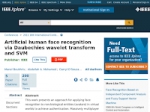 Artificial human face recognition via Daubechies