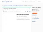 Language Delay