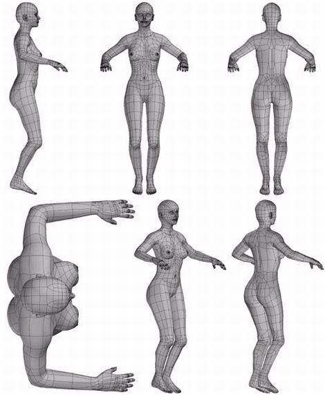 3D human female model